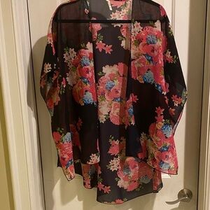 Floral Sheer Kimono Cardigan